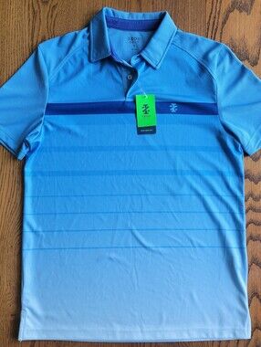 IZOD Golf Blue Ombre Performance Polo Shirt NWT Size Small